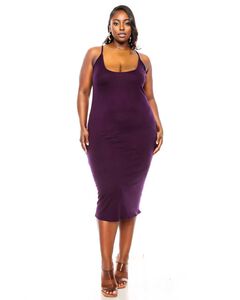 Jennie Spaghetti Strap Midi Dress