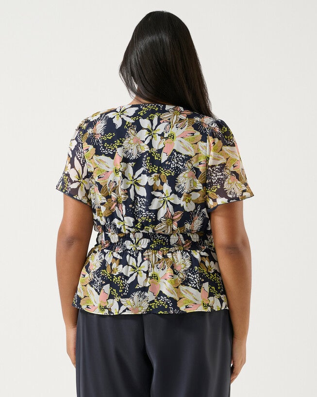 Wilsons Prom Top, Print / Navy, alternate image number 4