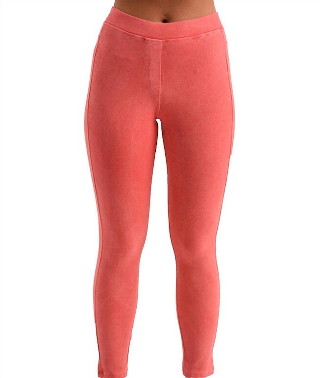 High Rise Jegging In Coral, Coral / Orange, hi-res image number null