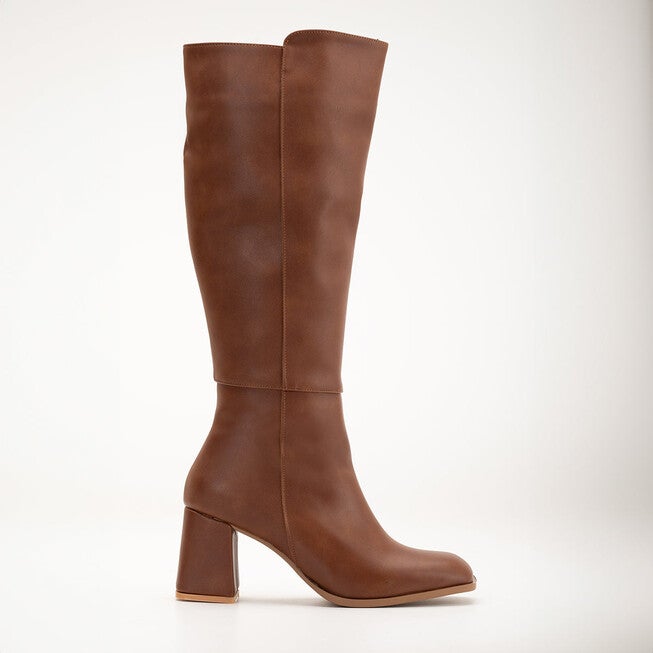 ADELE - BROWN KNEE HIGH BOOTS, BROWN / Brown, hi-res image number 0