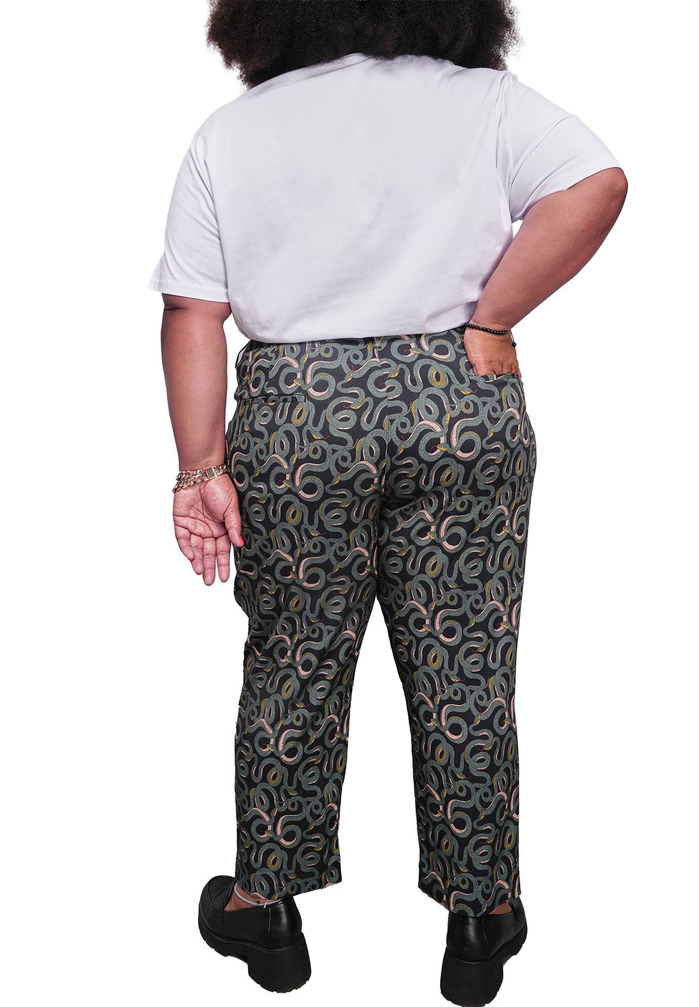 The Empower Slim Crop Pant, SERPENTINE BLACK / Black, alternate image number 2