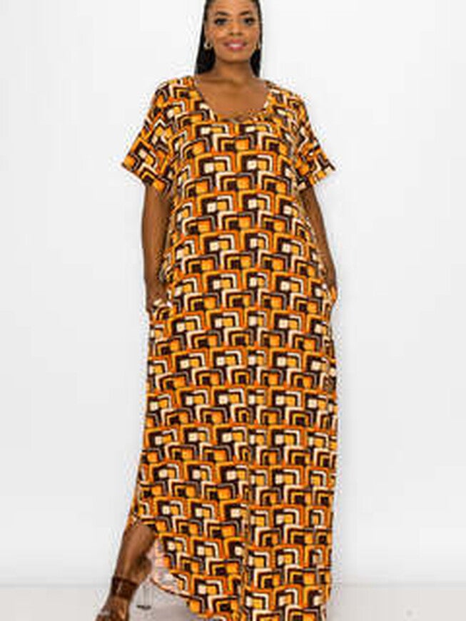 HAZEL POCKET MAXI DRESS, Brown / Brown, hi-res image number 0