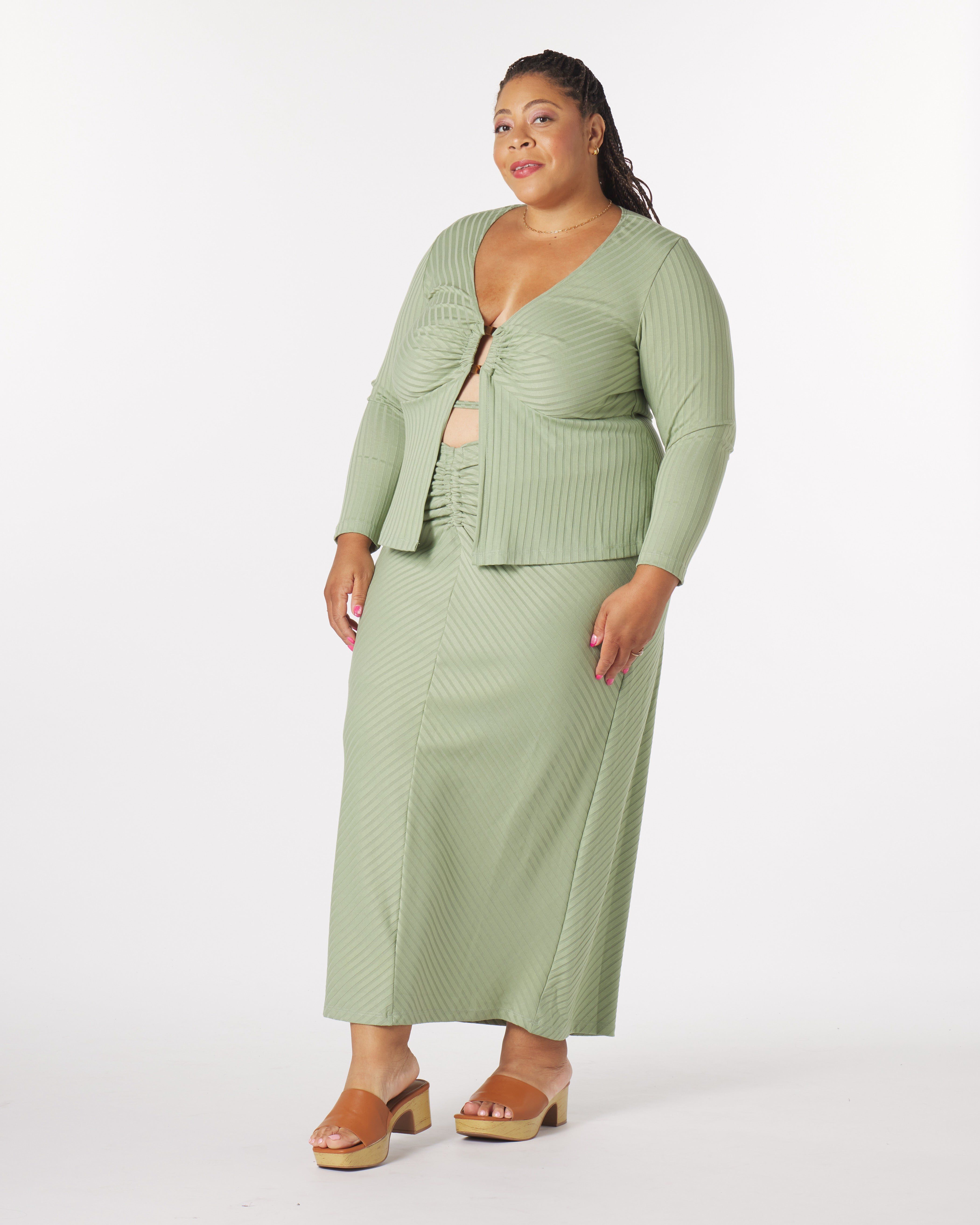 Luna O-Ring Top, Sage / Sage Green, alternate image number 2