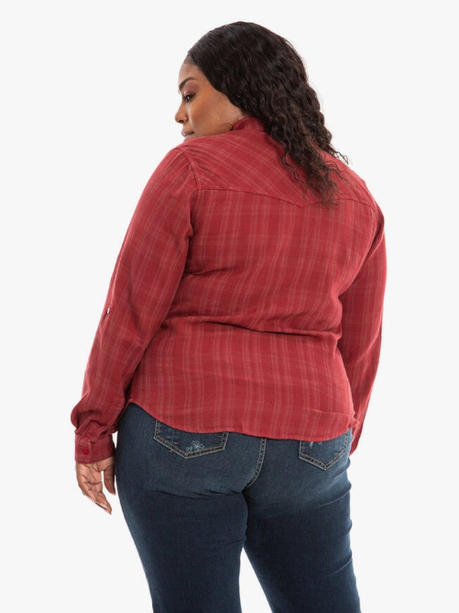 Janice Work Shirt, BURGUNDY / Burgundy, alternate image number null