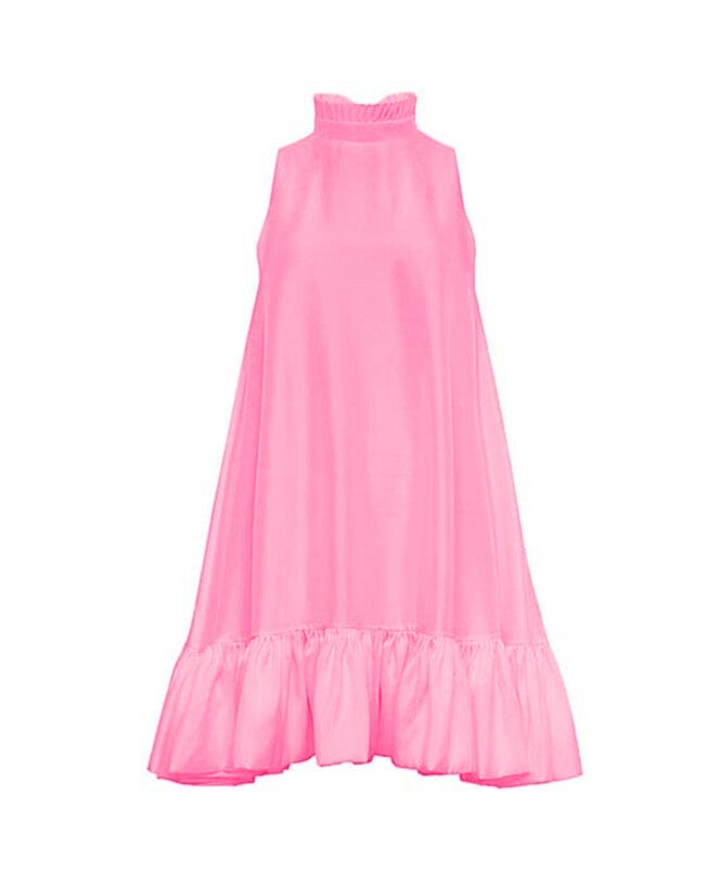 Alcott Raw Silk Mini Dress, Fondant / Pink, hi-res image number 0