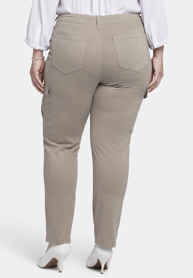 Sheri Slim Jeans with Cargo Pocket, Saddlewood / Beige, alternate image number 1