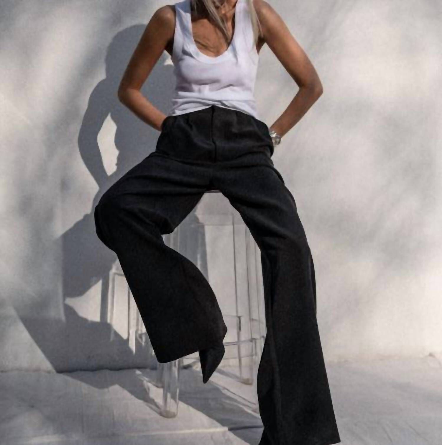 Gentry Trouser - in Black, , alternate image number 2