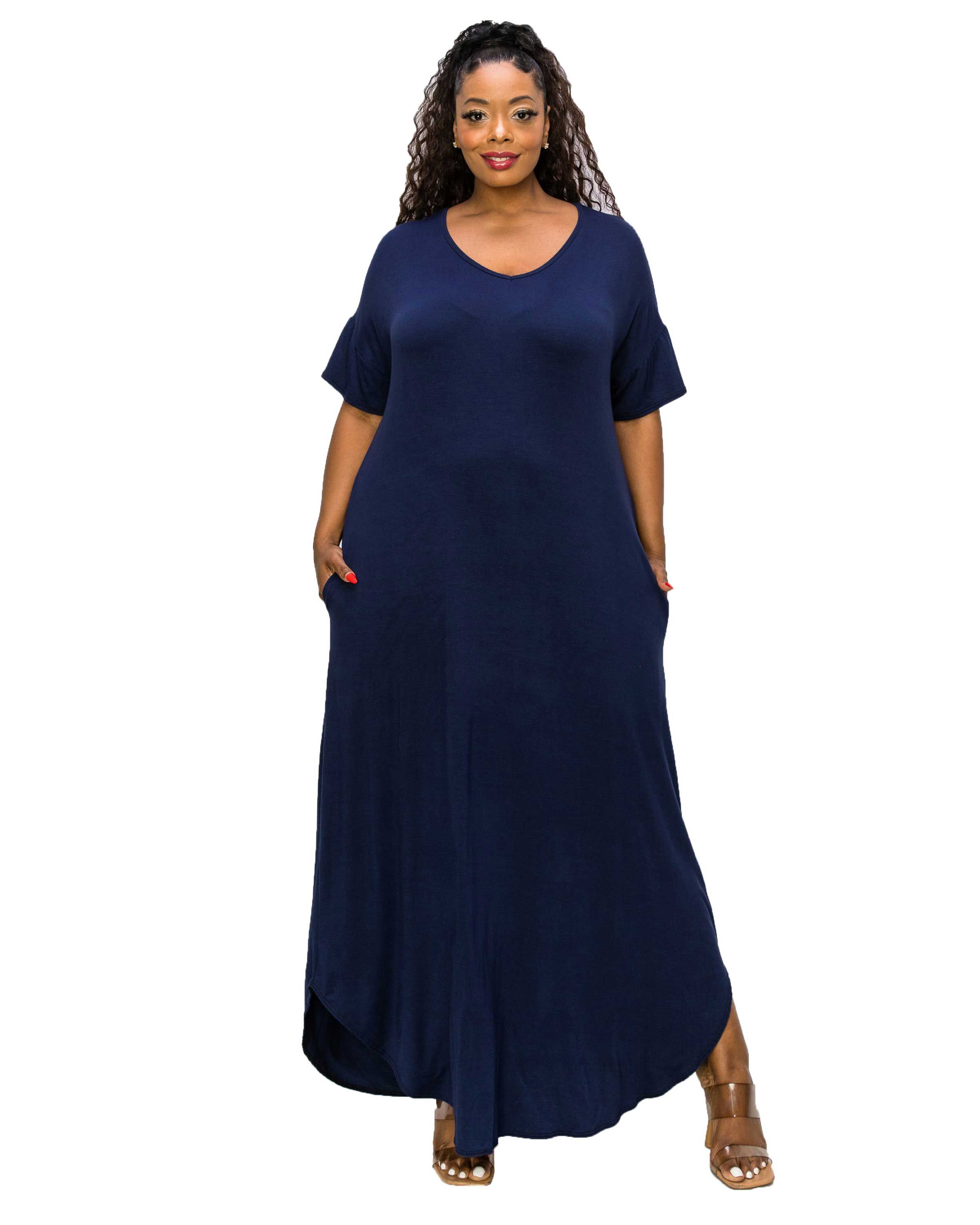 SCARLETT MAXI DRESS, Navy / Navy, hi-res image number 0