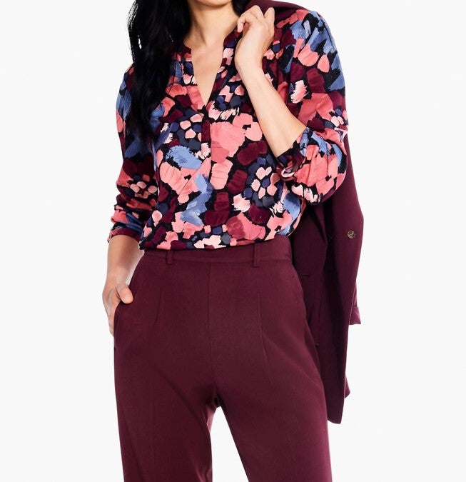 AUTUMN BLOOM LIVE IN TOP IN RED MULTI, Red Multi / Red, hi-res image number null