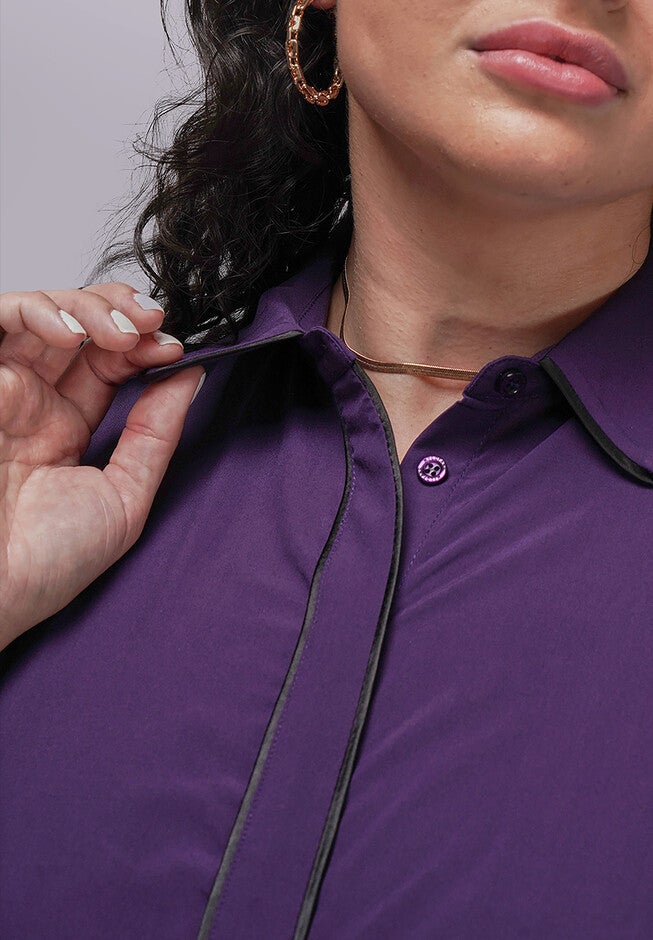 The Empower Button Up, PLUMBLACK / Purple, alternate image number 3
