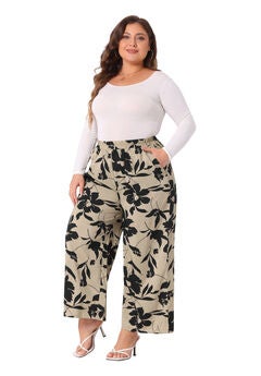 CHIFFON HIGH WAIST WIDE LEG PALAZZO PANTS