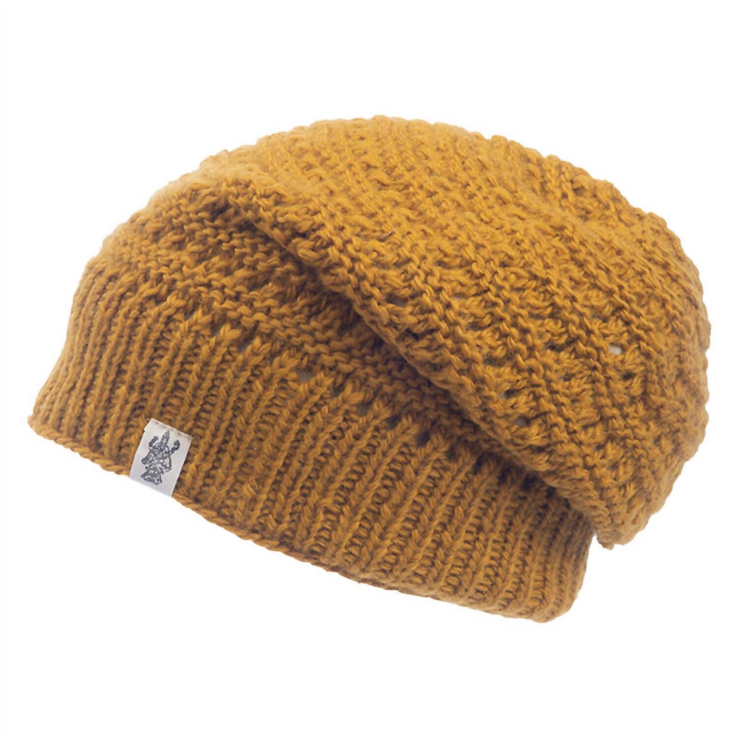 BOHO SLOUCH BEANIE IN HONEY, Honey / Yellow, hi-res image number 0