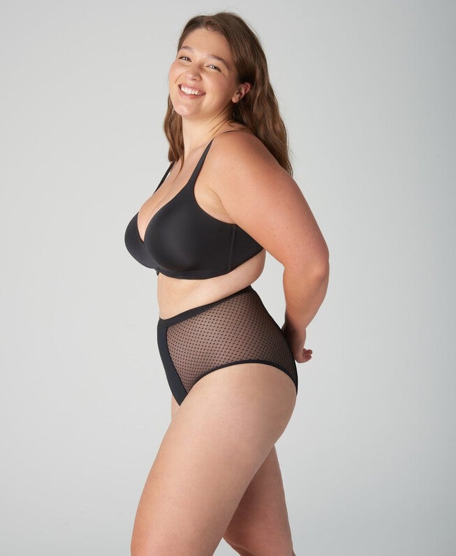 Vintage style period proof underwear - 4 Tampon Absorption, Black / Black, alternate image number 1