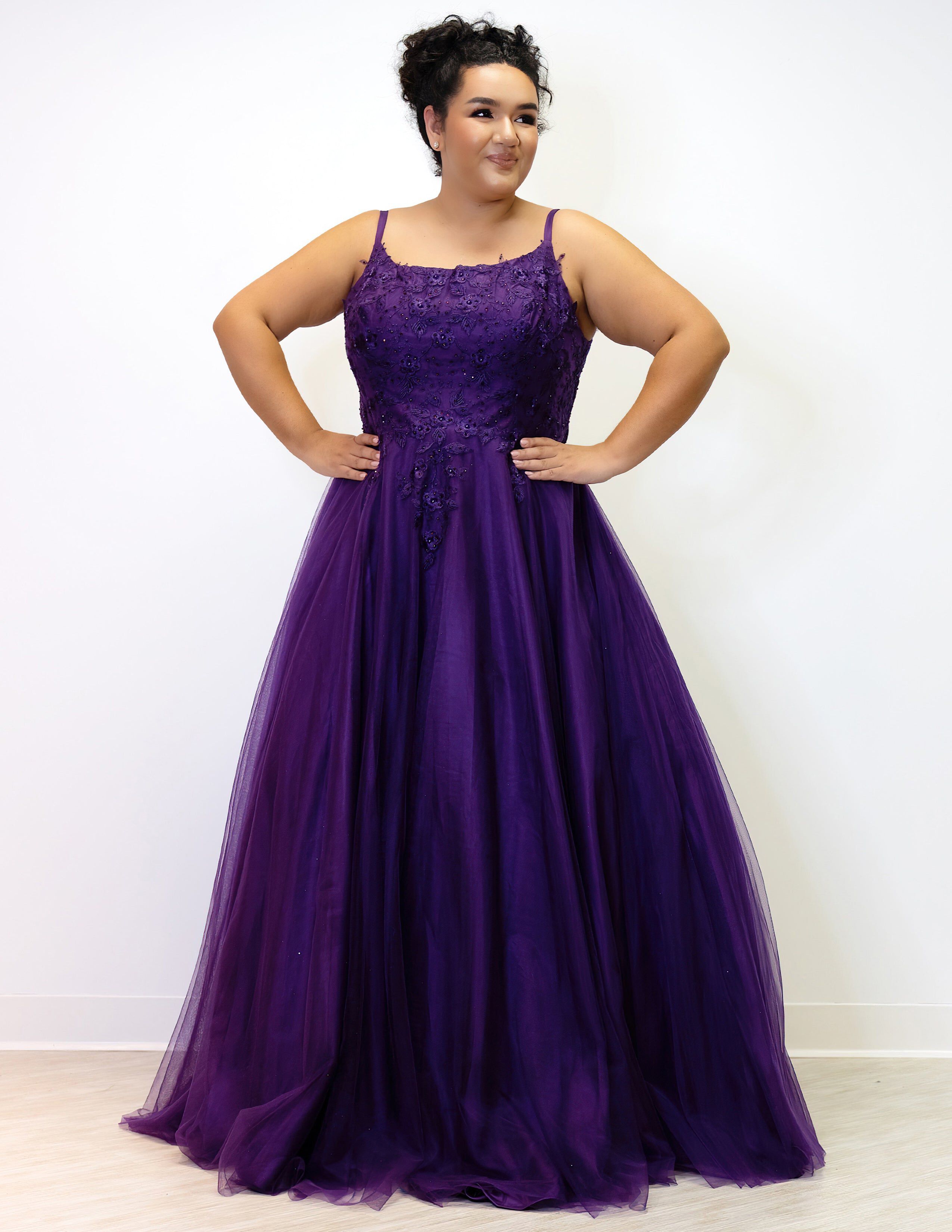 FOR THE LOVE OF LACE FORMAL GOWN, Plum / Purple, hi-res image number 0