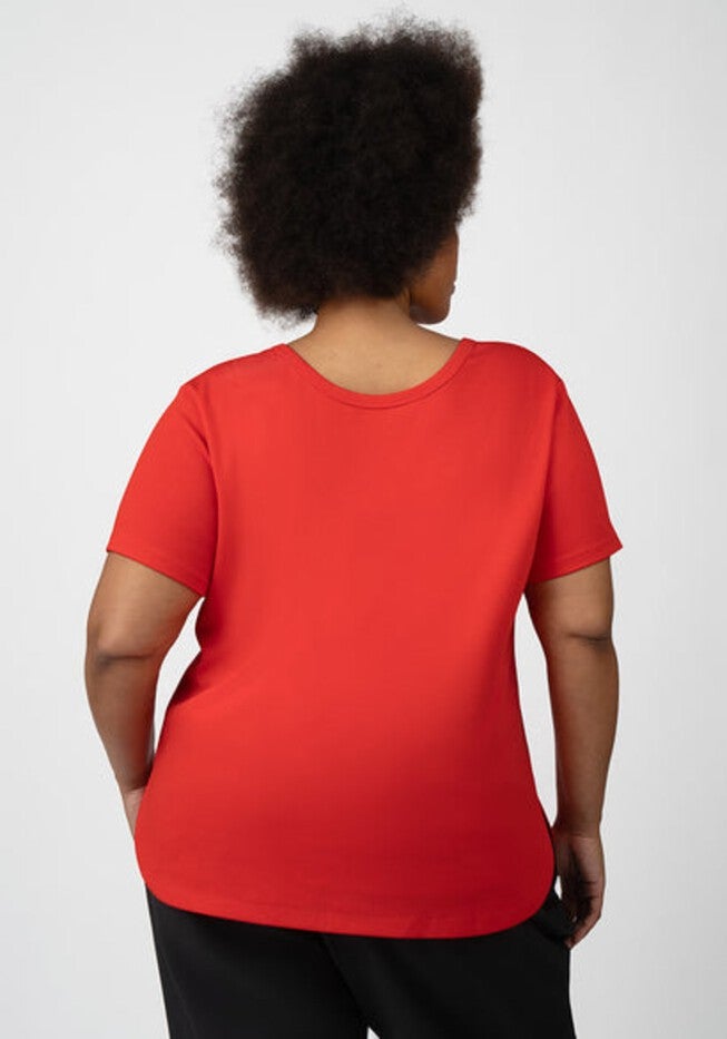 COOLROSE LUXE REVERSIBLE TEE SHIRT, Poppy / Red, alternate image number null