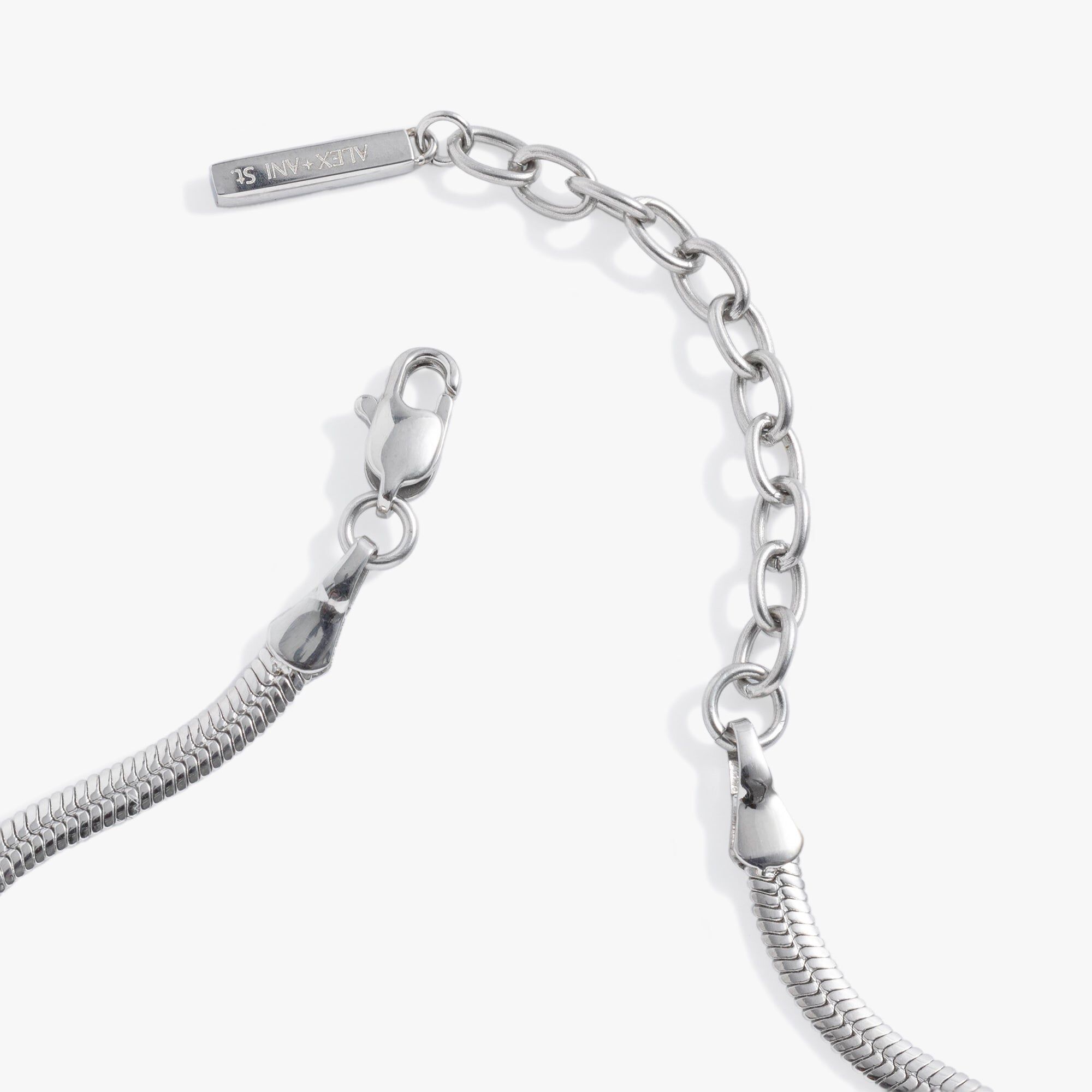 Everyday Herringbone Chain Bracelet, Silver / Silver, alternate image number 1