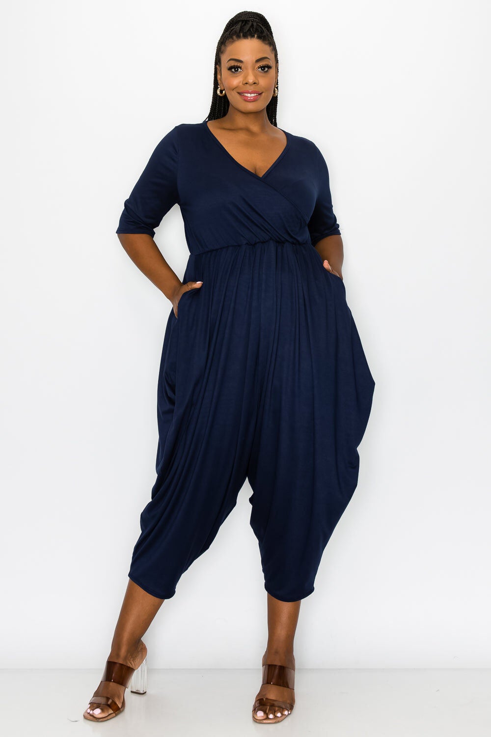 REBECCA POCKET JUMPSUIT, Navy / Navy, hi-res image number 0