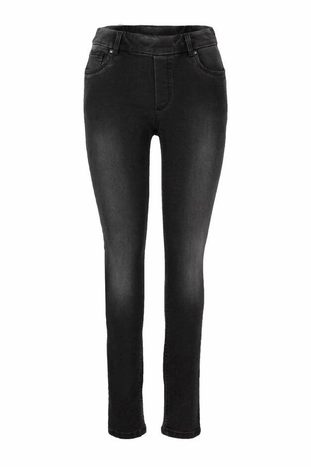 WOMEN'S 360 COMPRESSION DENIM IN THUNDER GRAY, Thunder Gray / Dark Wash, hi-res image number null