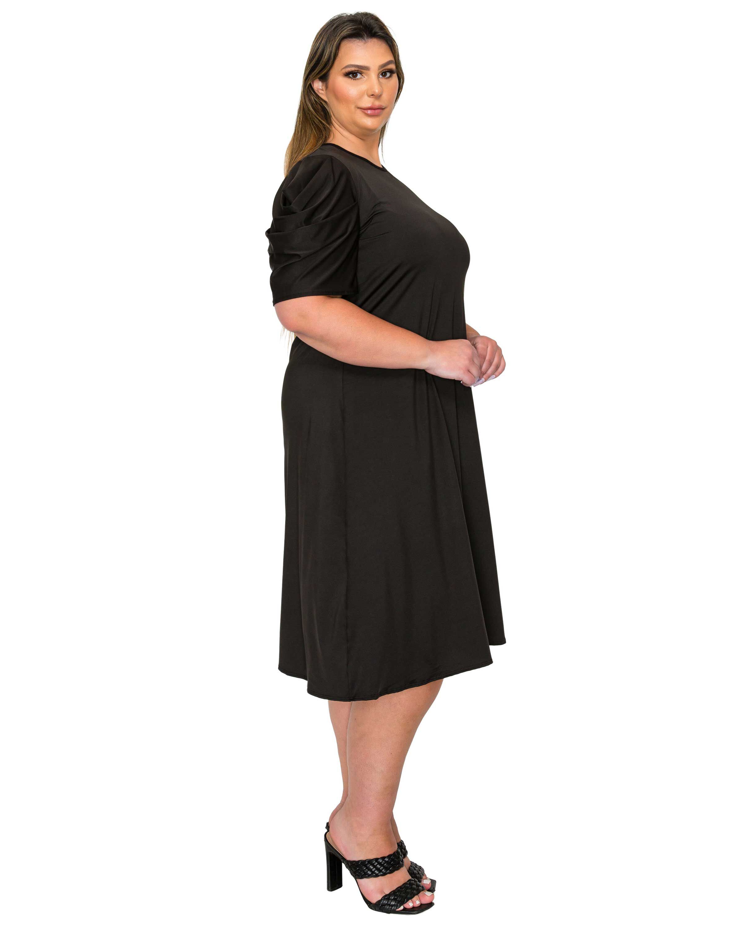 Aleyna Flare Dress, Black / Black, alternate image number 1