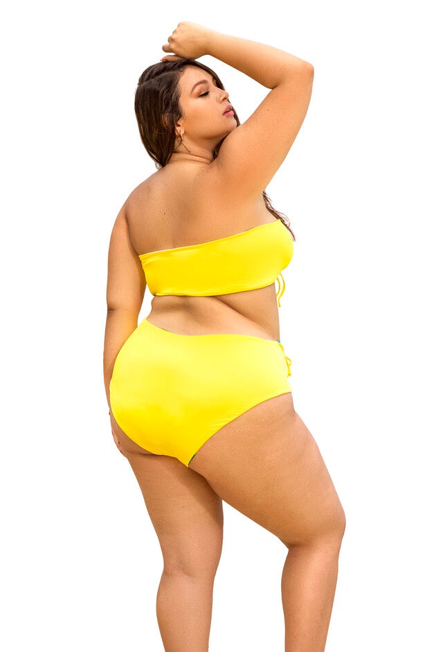 Reversible Two Piece Swimsuit, YellowCitrus Print / Yellow, alternate image number null