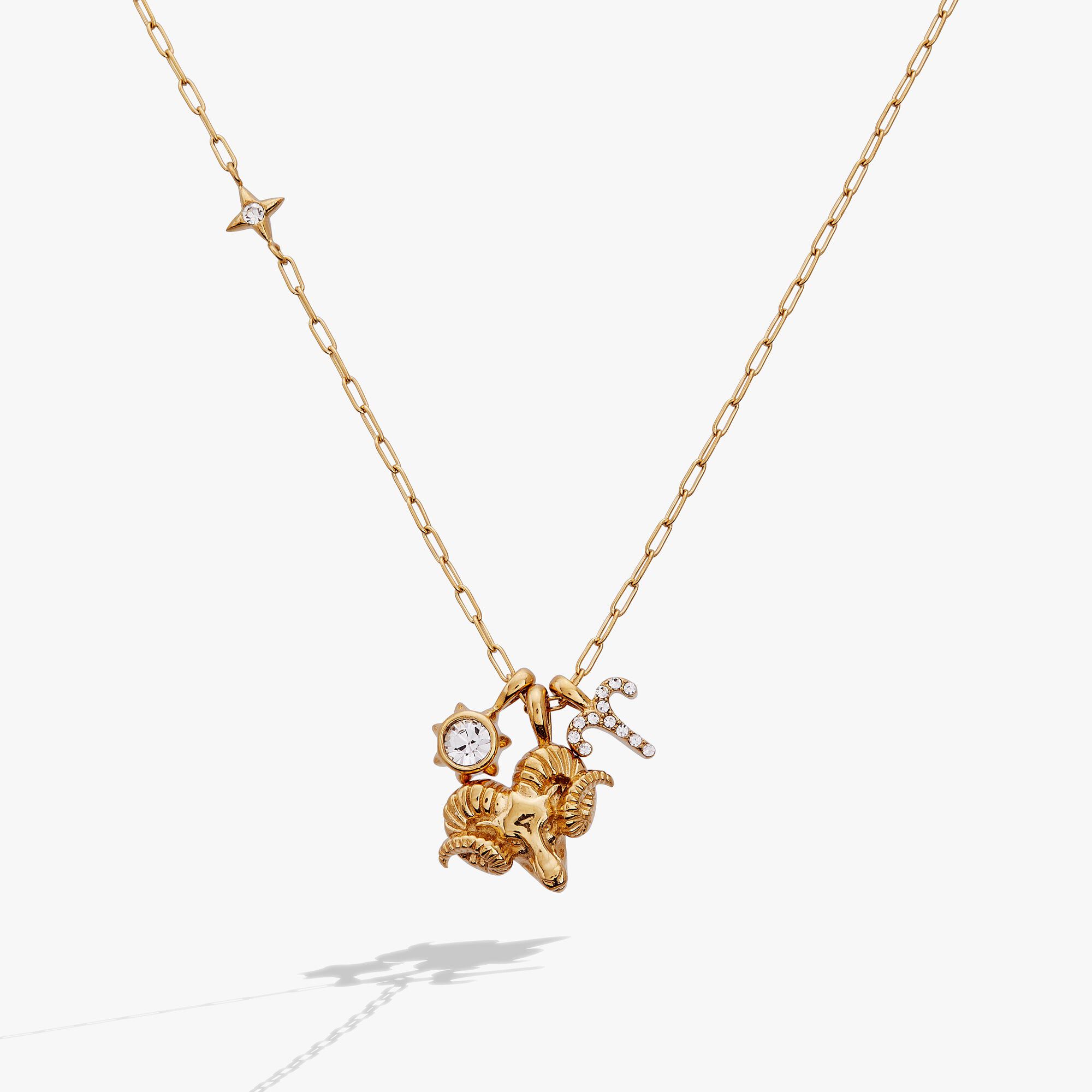 Zodiac Charm Cluster, Aries / Gold, hi-res image number 0