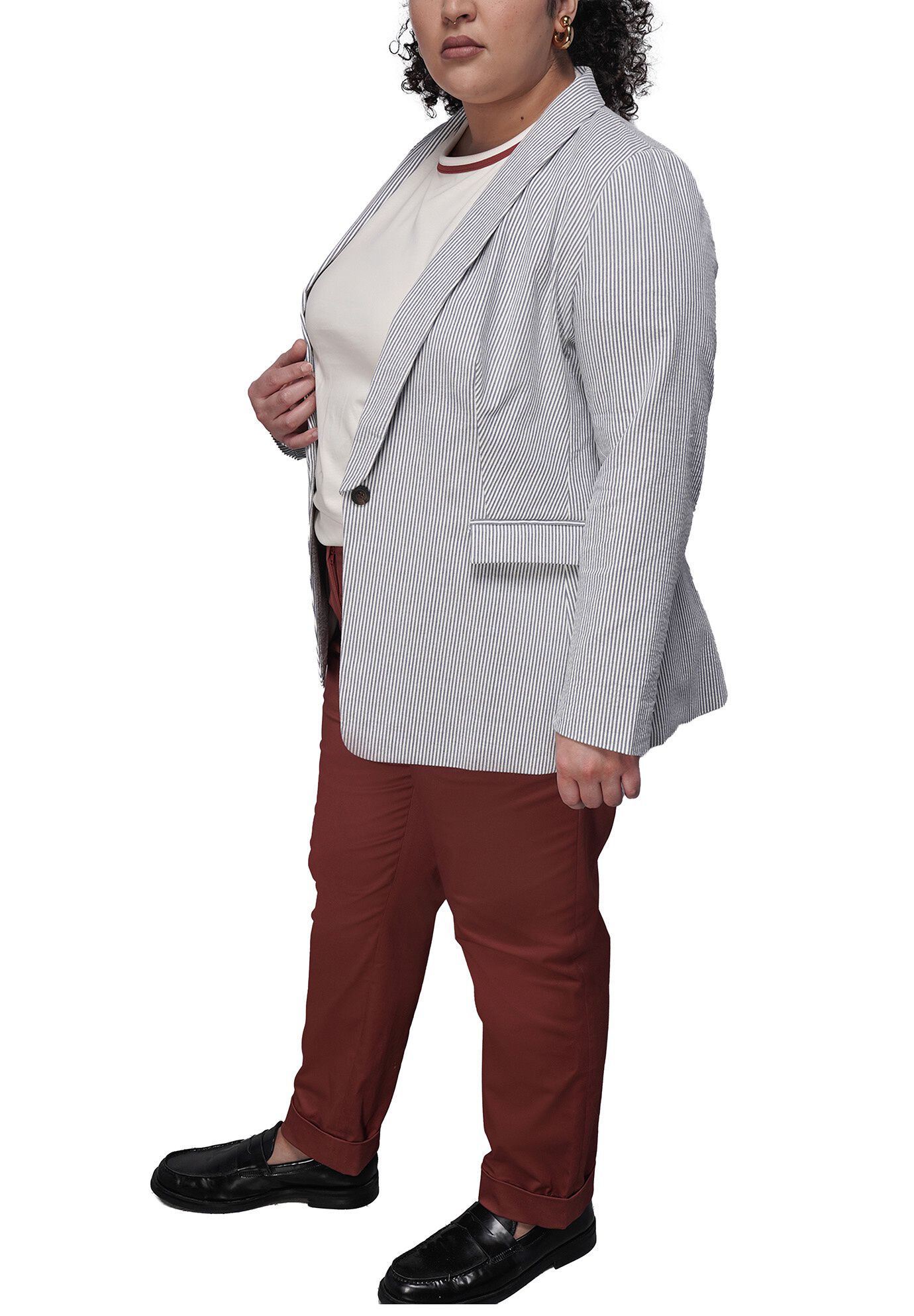 The Empower Seersucker Tux Blazer, NAVYWHITE / Navy, alternate image number 1