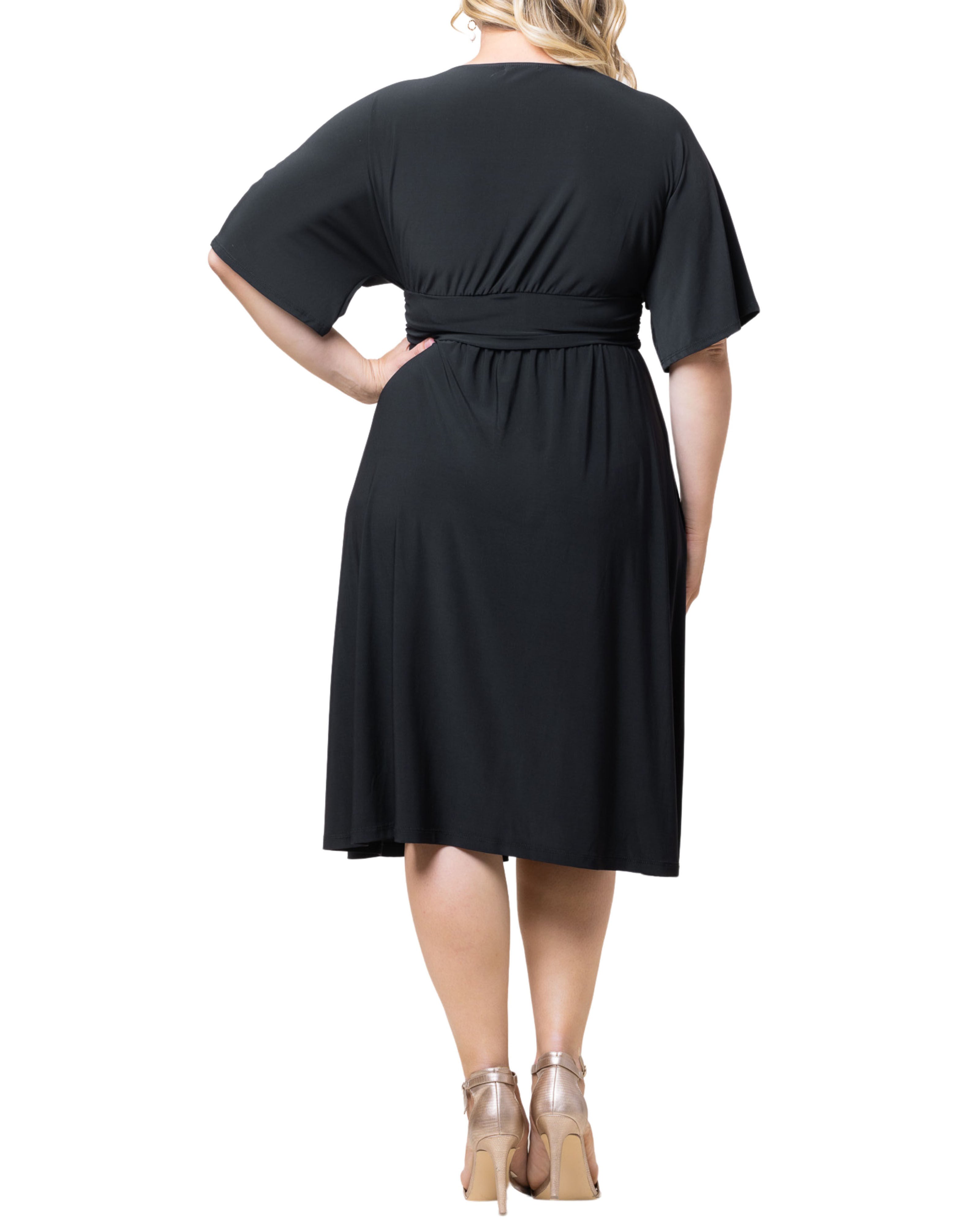 Gia Midi Dress, BLACK NOIR / Black, alternate image number 1
