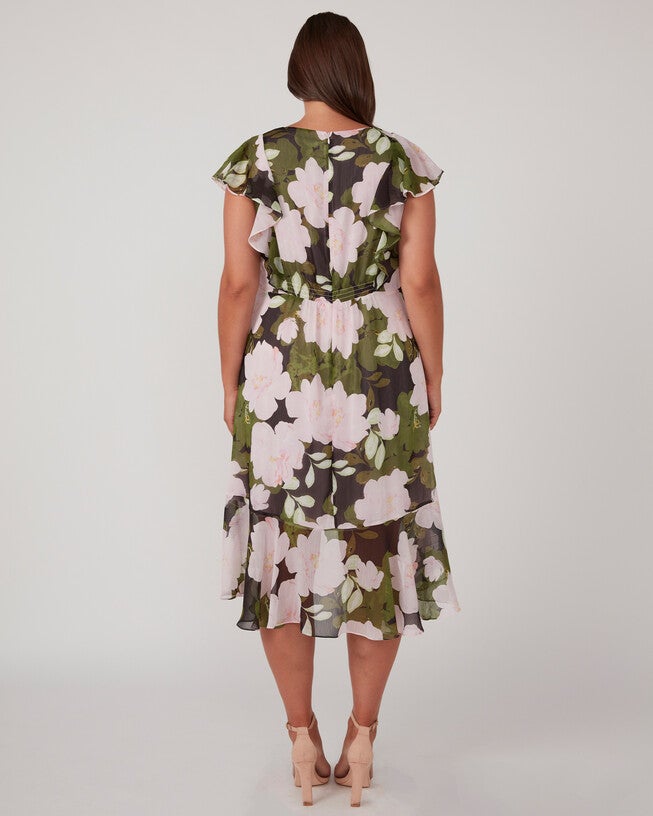 Morning Glory Dress, Print / Light Green, alternate image number 3