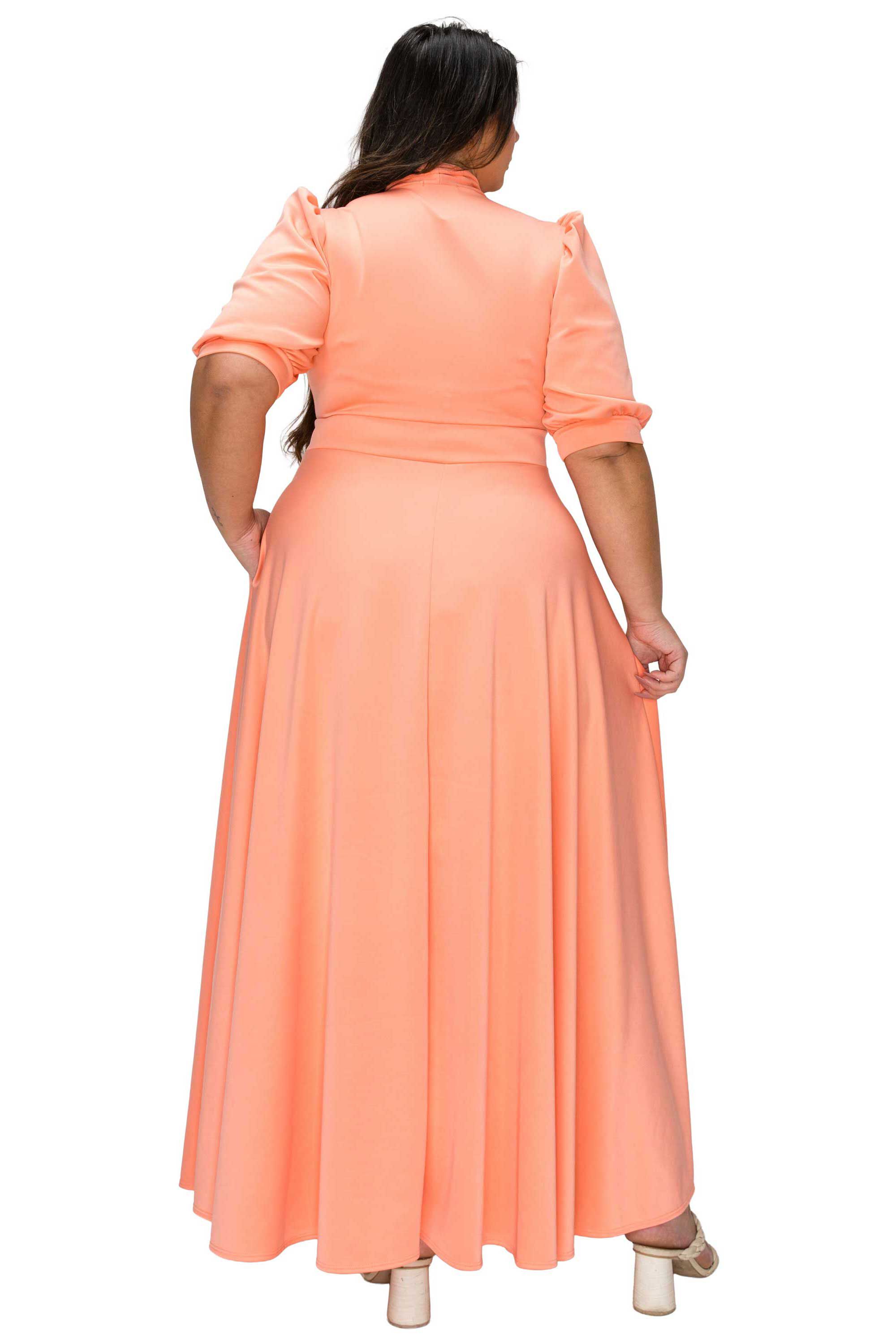 Farrah Donna Dress, Peach / Peach, alternate image number 2