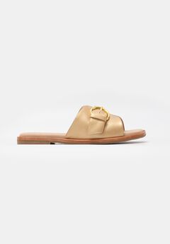 Marbella Buckle Flat Slides