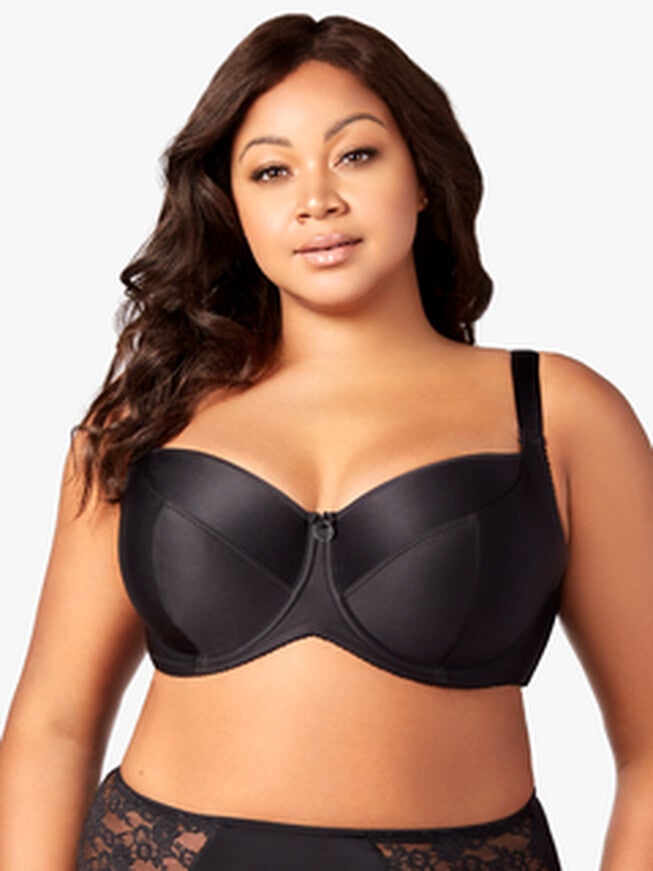 Balcony Underwire Bra, Black / Black, hi-res image number 0