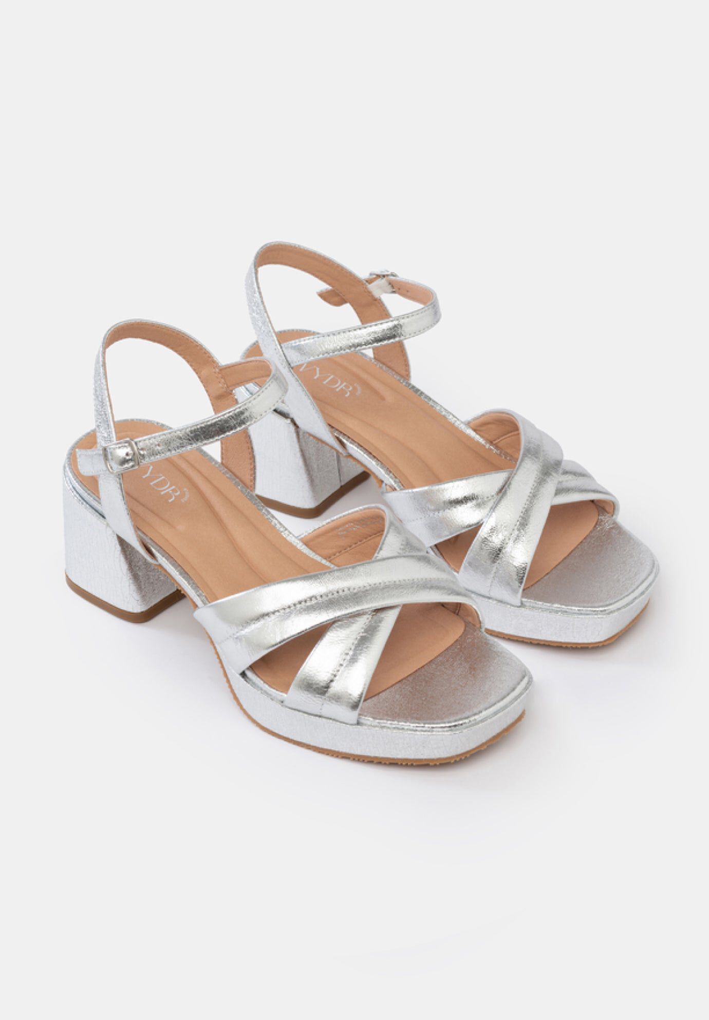 Donna Platform Sandals, Metallic Silver / Silver, alternate image number 1
