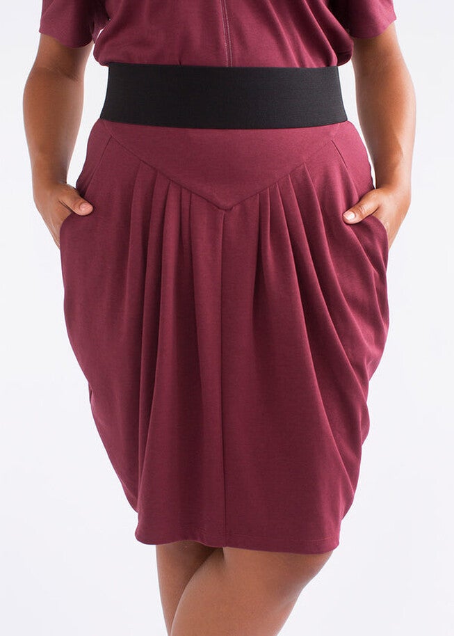 THE CHEEKY SKIRT, Burgundy / Burgundy, alternate image number 3