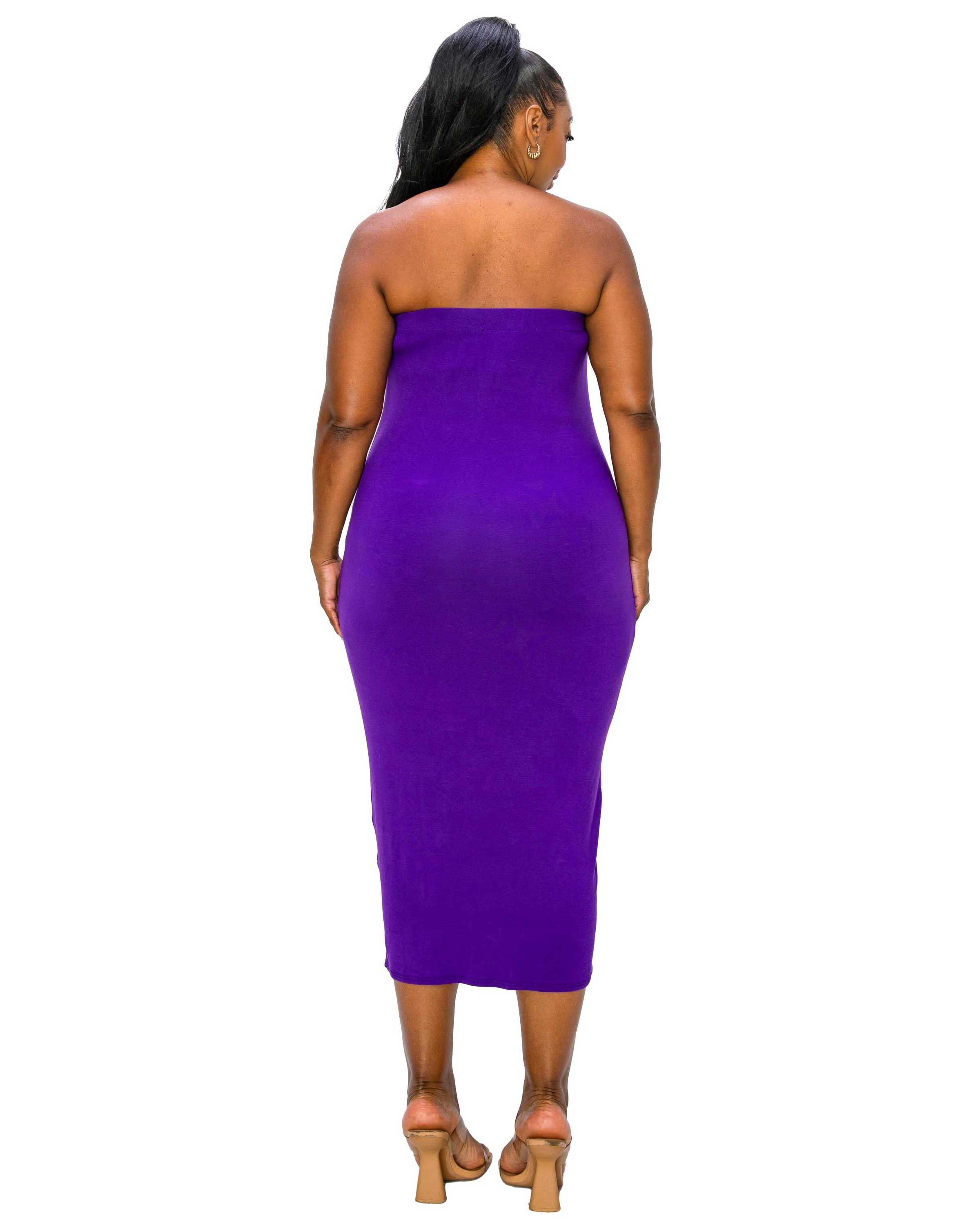 WILLOW TUBE DRESS, Purple / Purple, alternate image number 1