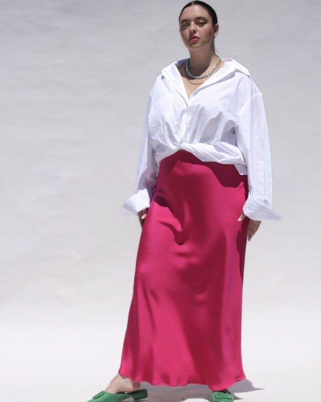 Eudora Maxi Bias Skirt in Pink, Pink / Magenta, alternate image number 2