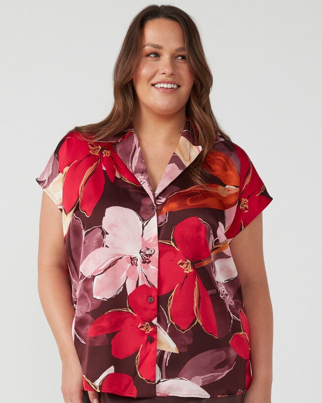 Scarlett Shirt, Print / Pink, alternate image number 1