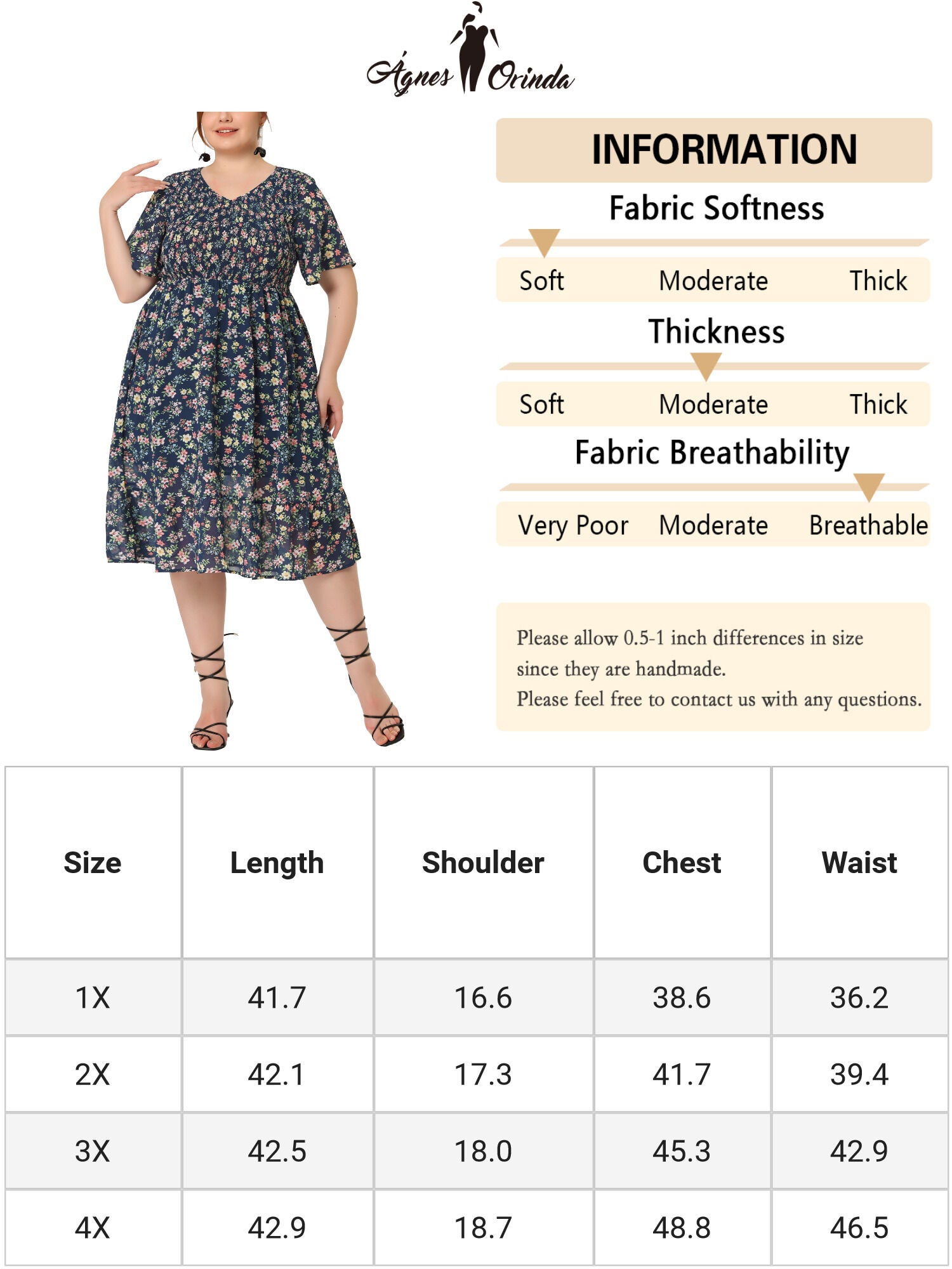 Flare Smock Ruffle Chiffon Floral Midi Dress, Blue / Navy, alternate image number 4