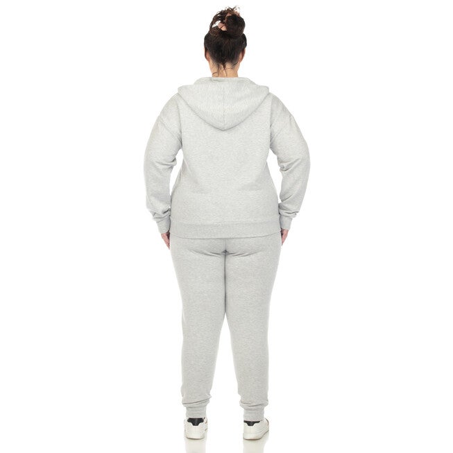 Two Piece Fleece Tracksuit Set, Gray / Light Grey, alternate image number null