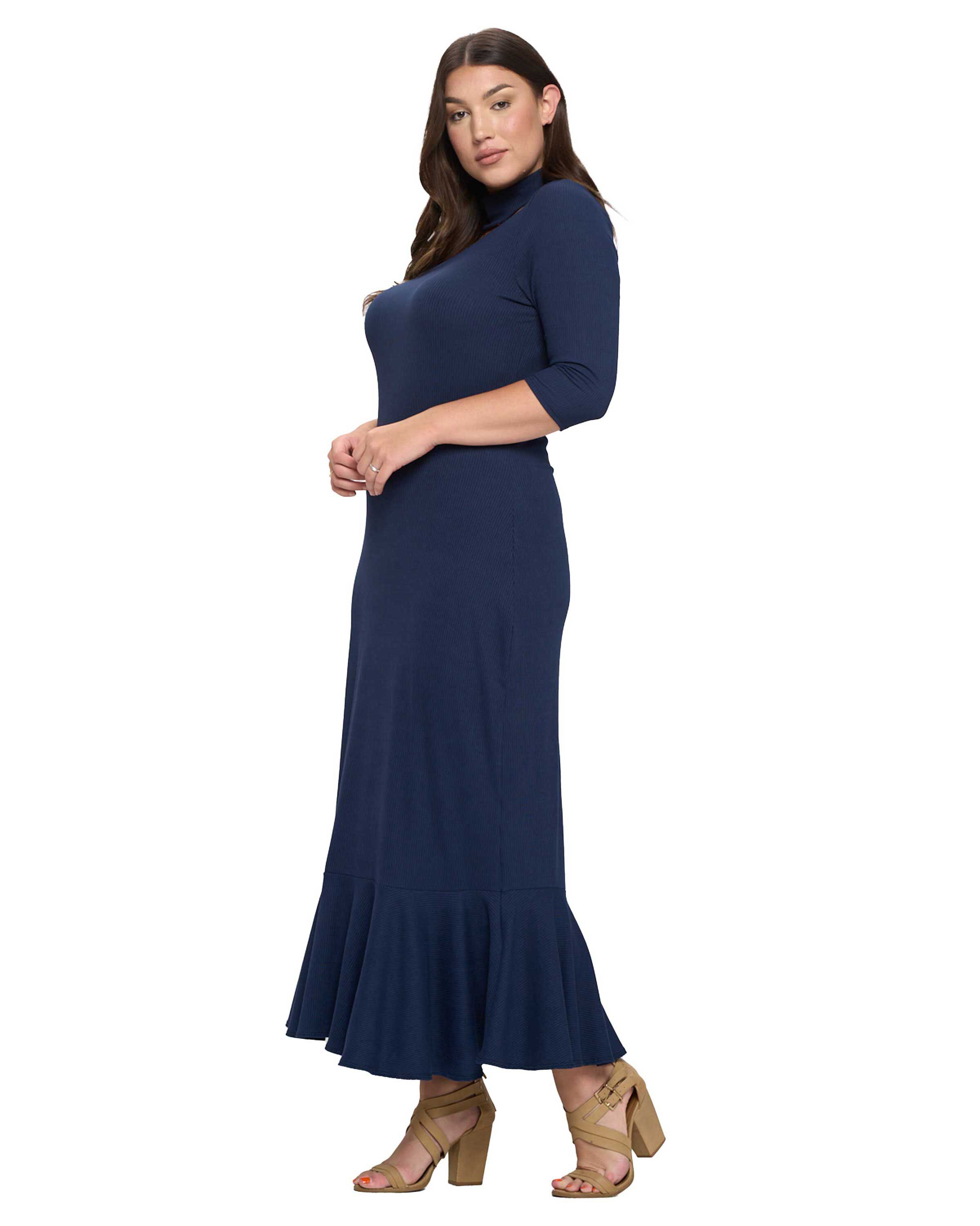 JORDAN CUTOUT RIB DRESS, , alternate image number 4