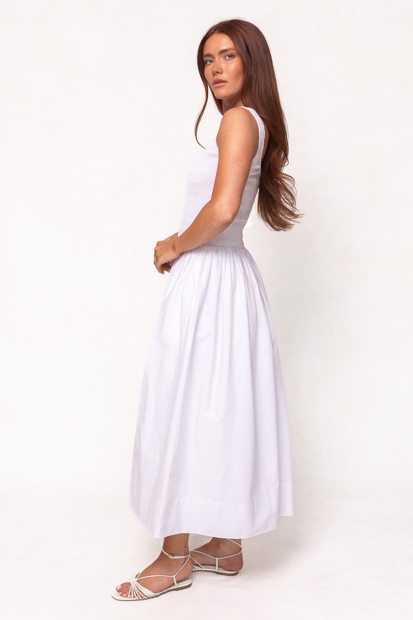 Marlow Dress, White / White, alternate image number 2
