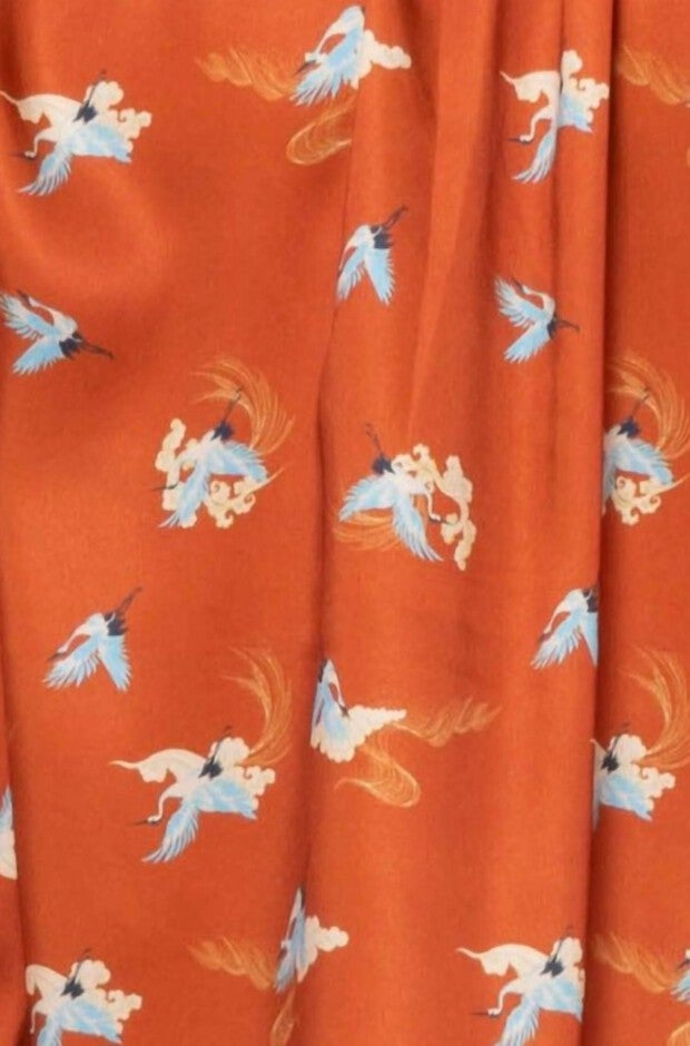 CRANES BLOUSE IN RUST, , alternate image number null