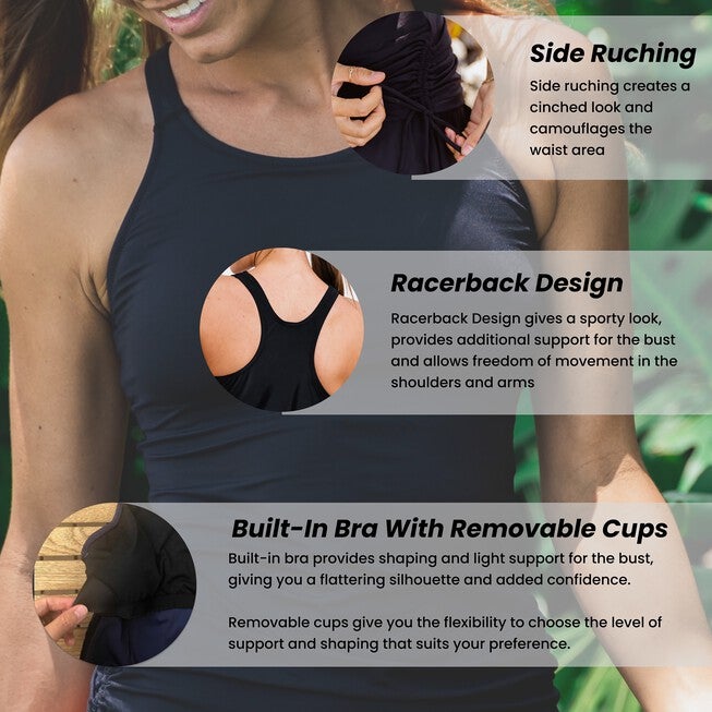 Maya Swim Top With Removable Cups, Spring Daydream / White, alternate image number null