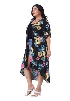 Plus Size Flowy Kimono Cardigan