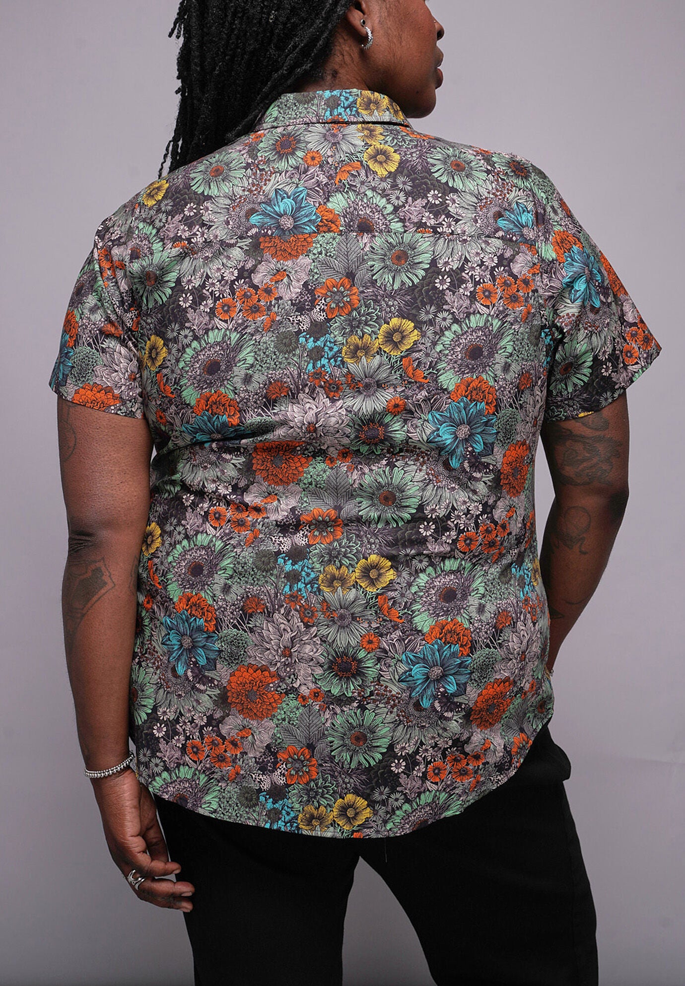 The Essential Button Up, GARDEN MULTI / Light Green, alternate image number 2