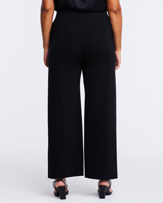 Noir Black Wide-Leg Ponte Stretch Pant, , alternate image number 8