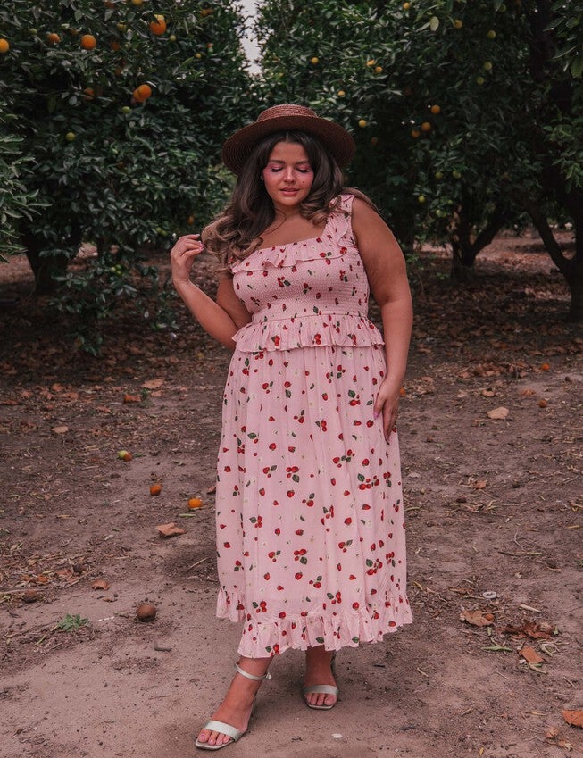 Berry Bunch Dress- Pink, Pink / Pink, alternate image number null