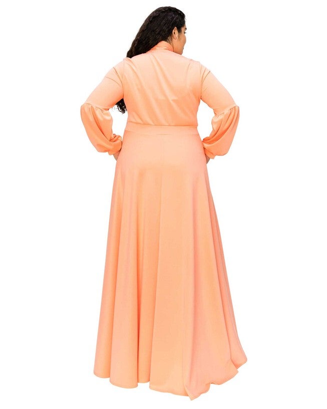 Bella Donna Dress with Ribbon and Bishop Sleeves, , alternate image number null