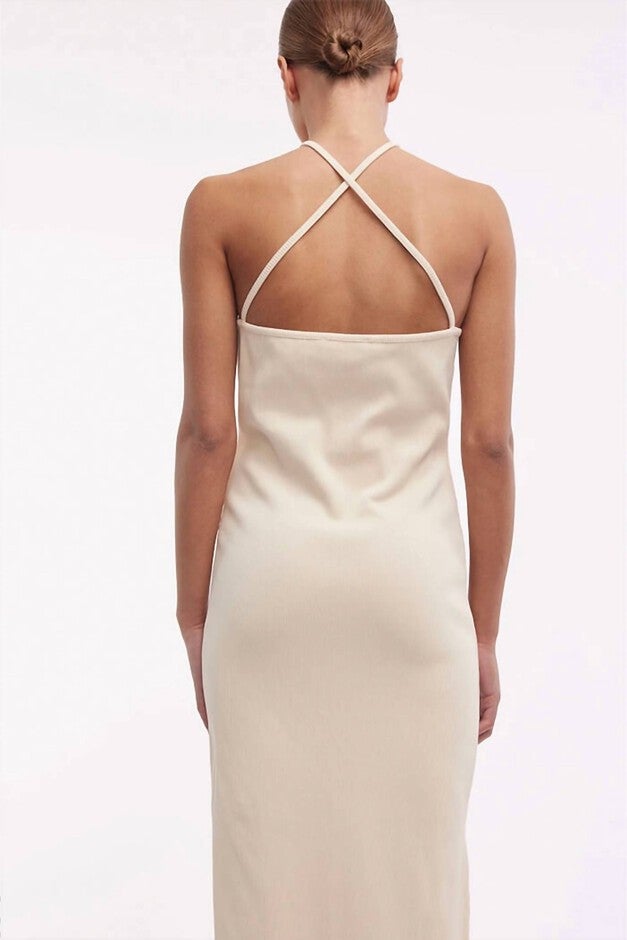 JERRY DRESS IN OFF WHITE, , alternate image number null