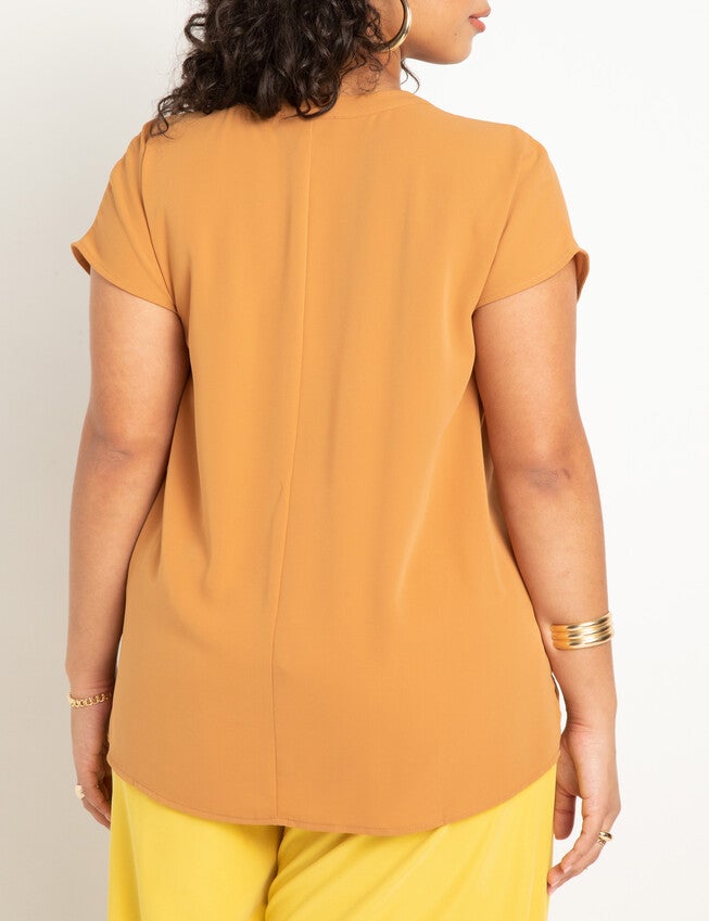 Notch Collar Blouse, , alternate image number null