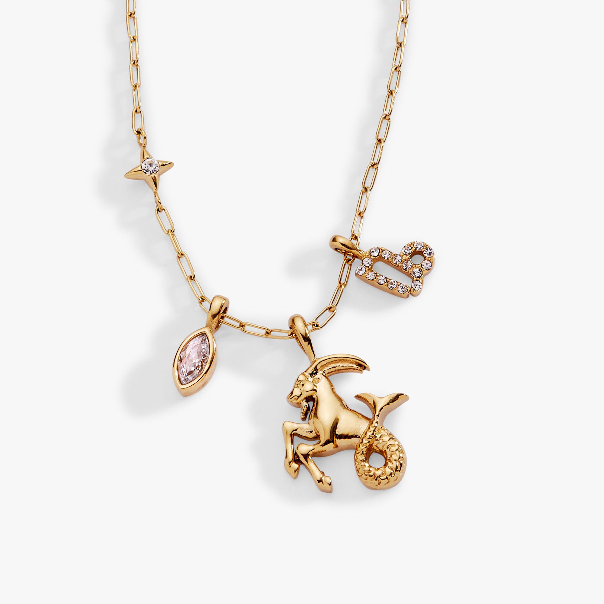 Zodiac Charm Cluster, Capricorn / Gold, alternate image number 2